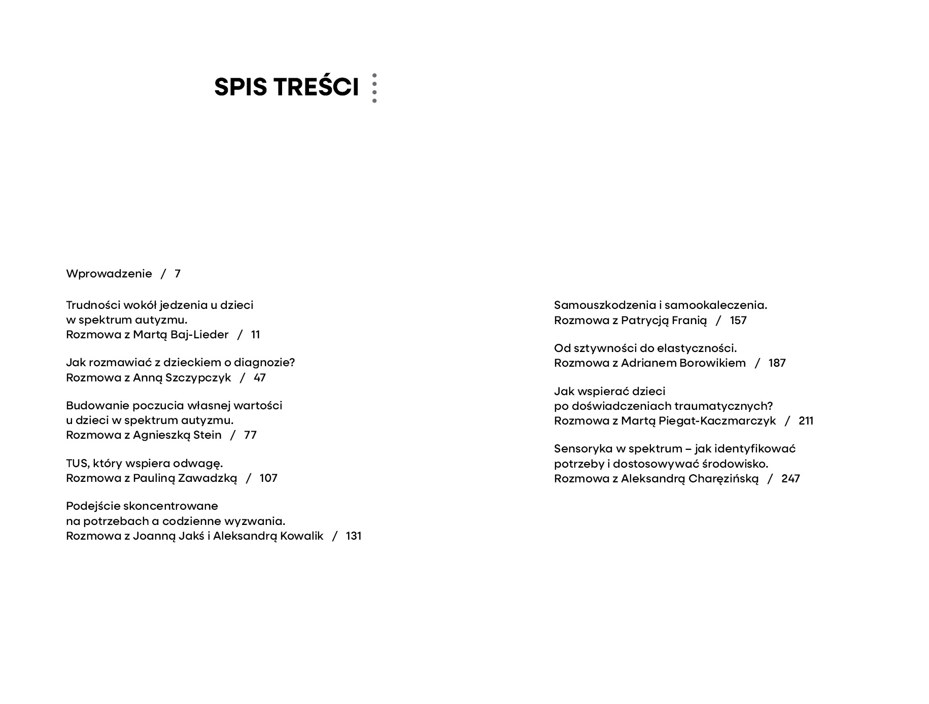 Zapowiedź. Projekt spektrum. Jak wspierać i rozumieć dziecko w spektrum autyzmu Projekt_spektrum_spis_tresci