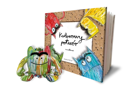Zapowiedź. Kolorowy potwór. Książka Pop-up z maskotką. Anna Llenas