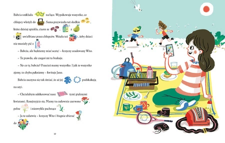 Jano i Wito uczą mówić K. Kamień na pikniku. Wiola Wołoszyn