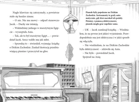 Magiczny domek na drzewie. Słońce zachodzi w mieście duchów